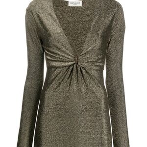 Noir & Doree Long Sleeve Saint Laurent Mini Dress